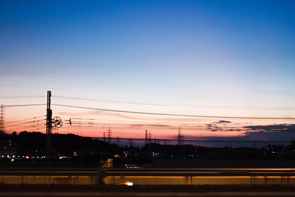 夕暮れの空の写真