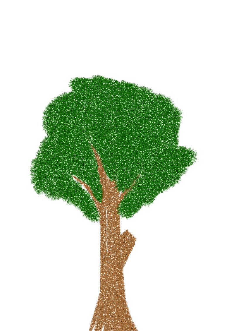 パソコンで描かれたバウムテスト