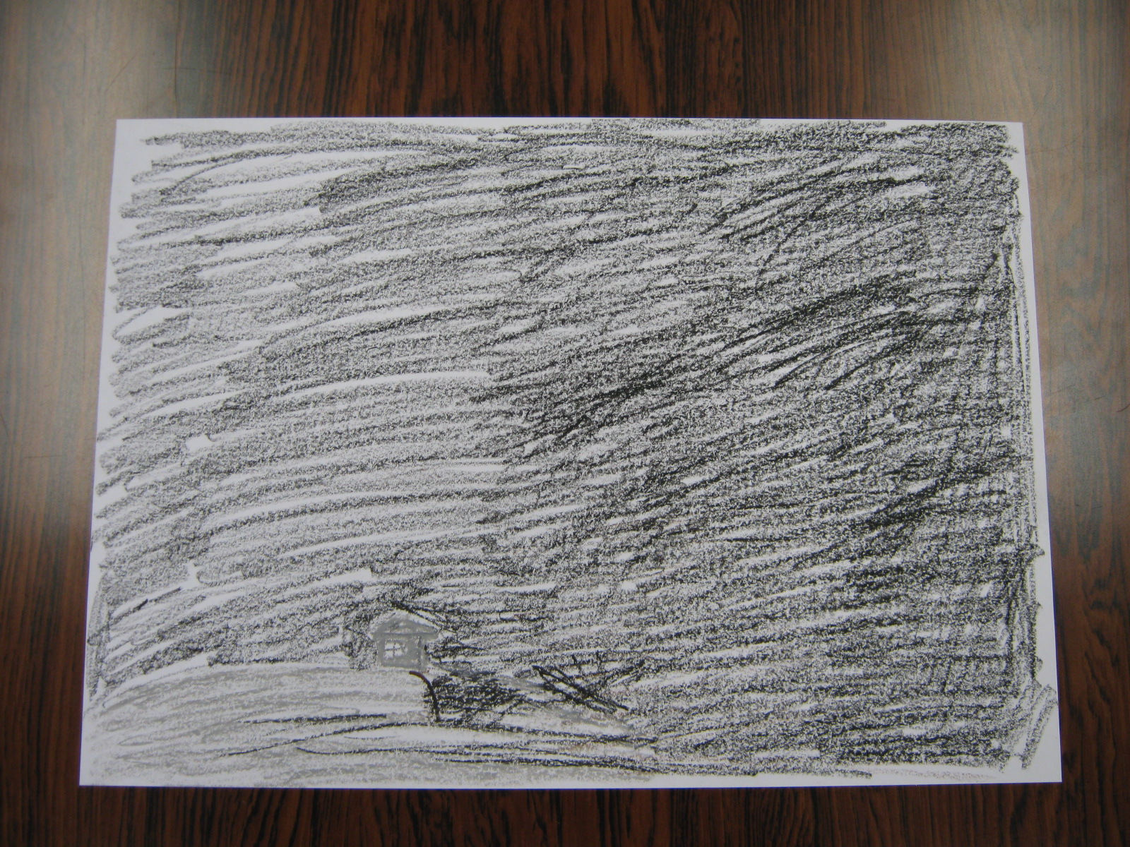 感情を視覚化した絵画療法の作品例